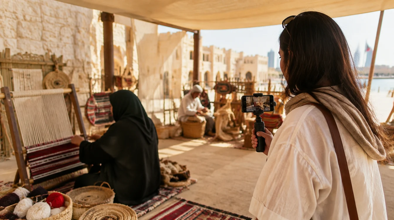 أيادٍ تعمل خلال عرض حِرفي
